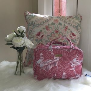 NWT Twiggy Coral Pink Toiletry Makeup Travel Bag
